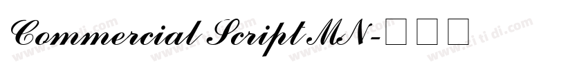 Commercial Script MN字体转换